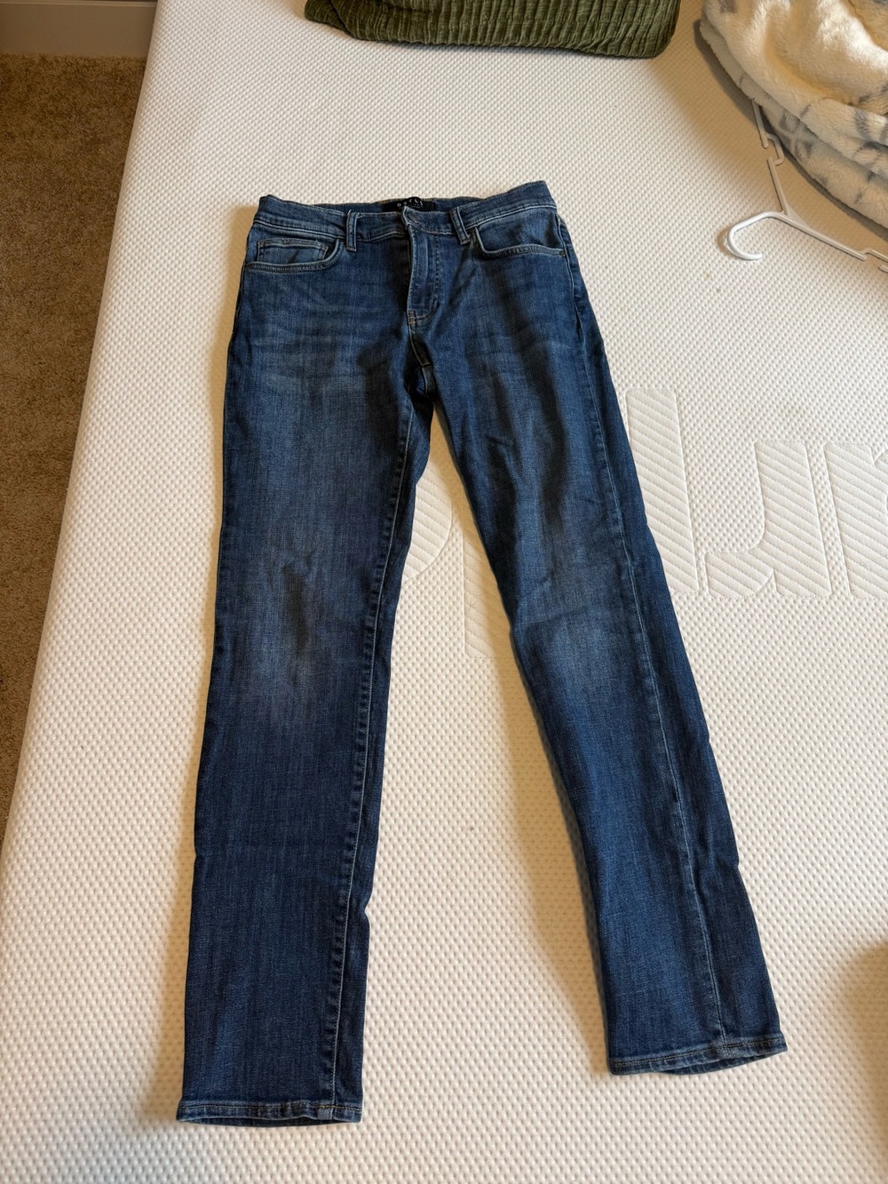 DSTLD Men's Indigo Slim Straight Jeans